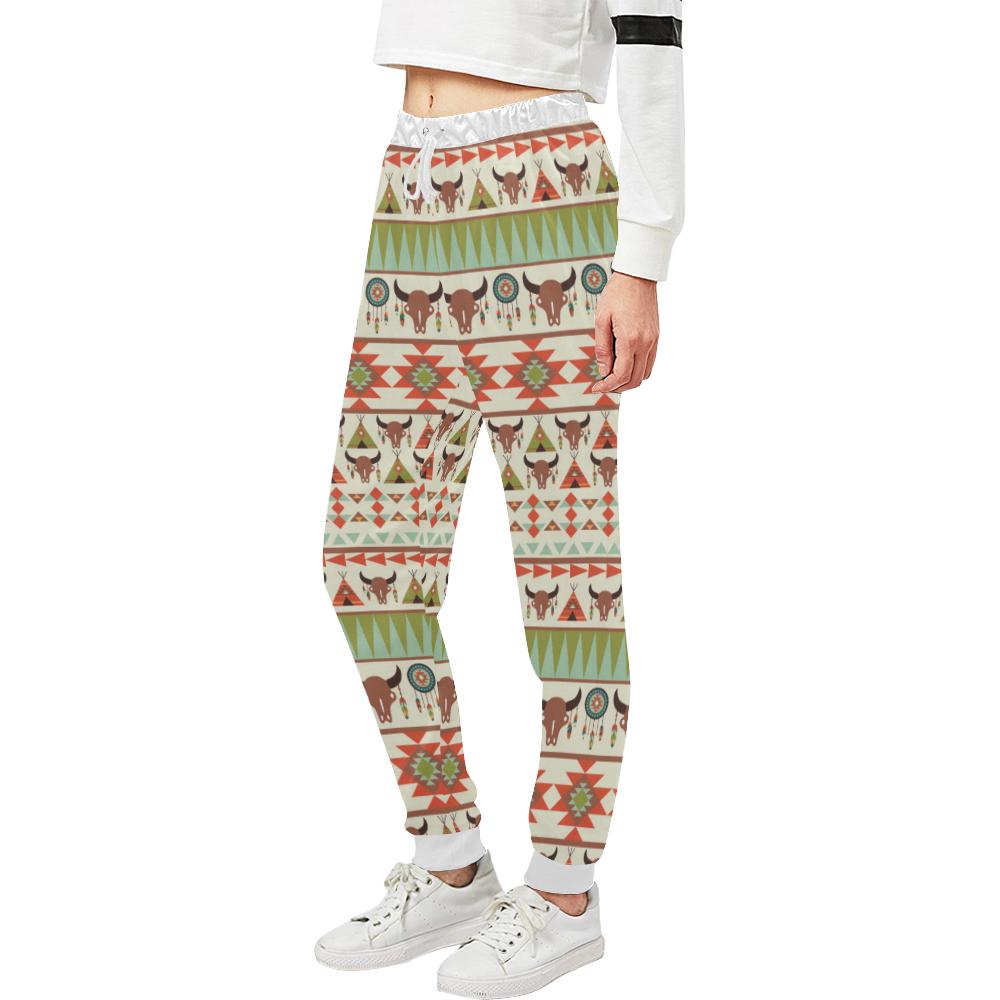 American indian Ethnic Pattern Unisex Casual Sweatpants (Model L11)-JTAMIGO.COM