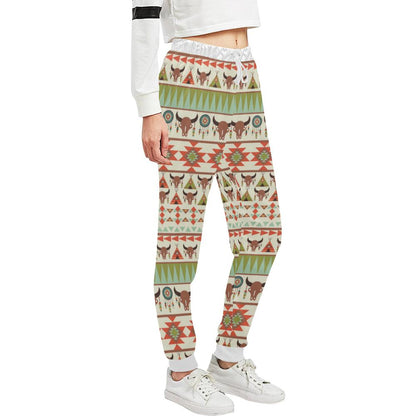 American indian Ethnic Pattern Unisex Casual Sweatpants (Model L11)-JTAMIGO.COM
