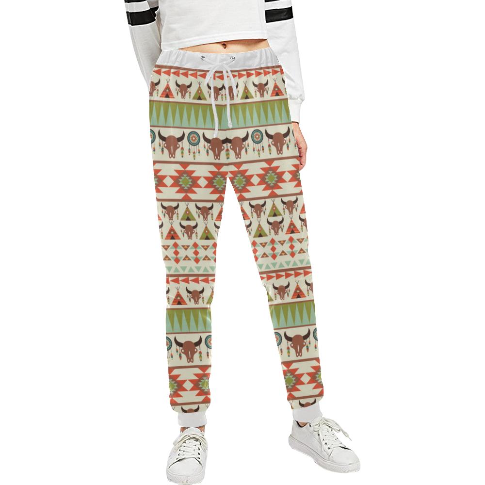 American indian Ethnic Pattern Unisex Casual Sweatpants (Model L11)-JTAMIGO.COM