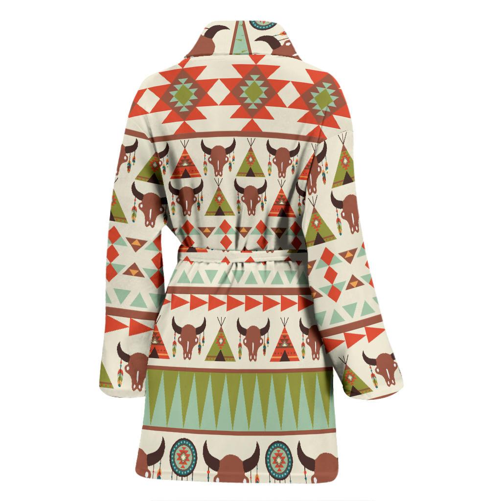 American indian Ethnic Pattern Women Bath Robe-JTAMIGO.COM