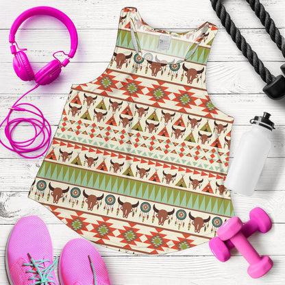 American Indian Ethnic Pattern Women Racerback Tank Top