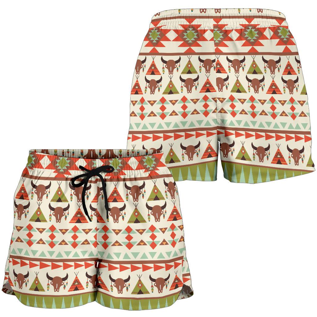 American indian Ethnic Pattern Women Shorts-JTAMIGO.COM