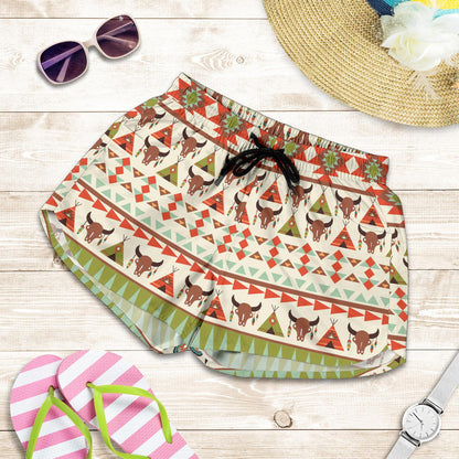 American indian Ethnic Pattern Women Shorts-JTAMIGO.COM