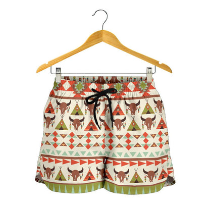 American indian Ethnic Pattern Women Shorts-JTAMIGO.COM