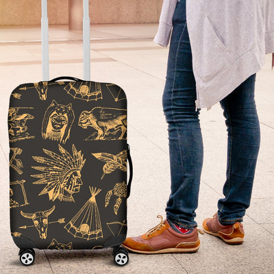 American Indian Gold Style Luggage Cover Protector