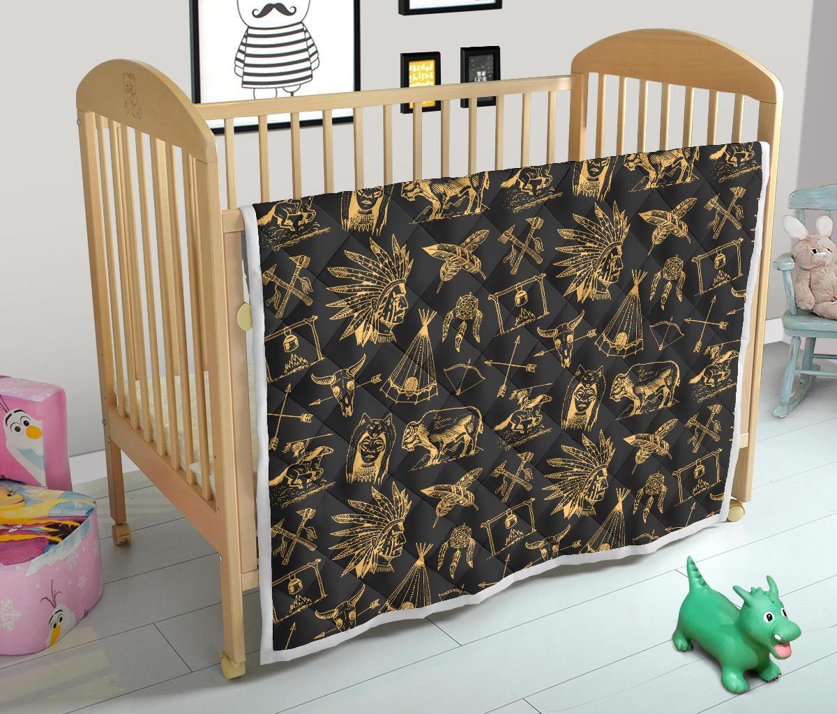 American indian Gold Style Premium Quilt-JTAMIGO.COM