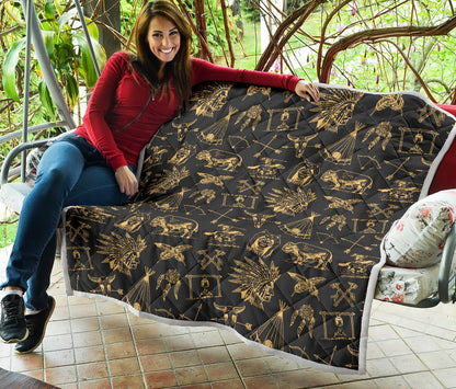 American indian Gold Style Premium Quilt-JTAMIGO.COM