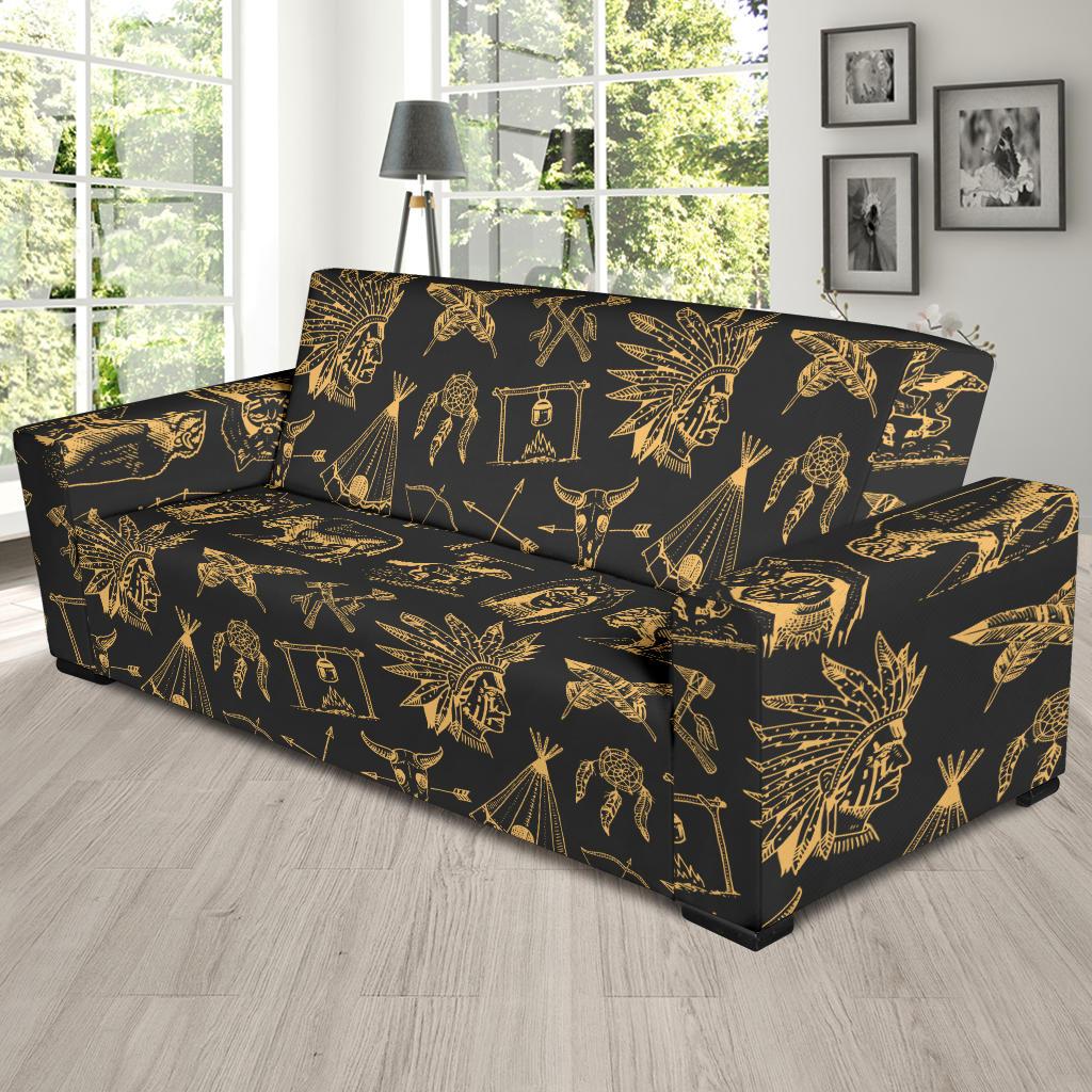 American indian Gold Style Sofa Slipcover-JTAMIGO.COM