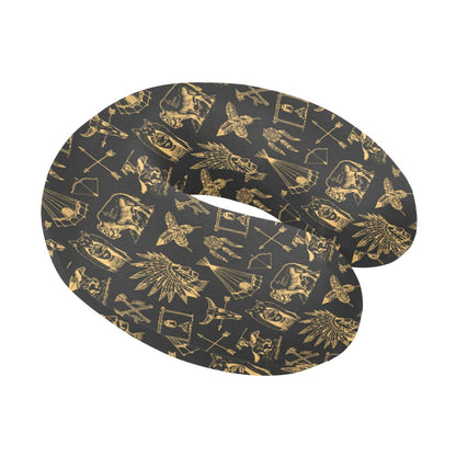 American indian Gold Style U-Shaped Travel Neck Pillow-JTAMIGO.COM