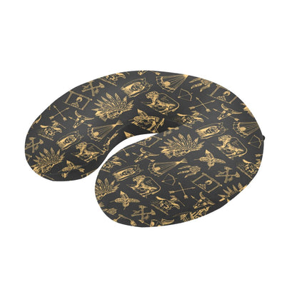 American indian Gold Style U-Shaped Travel Neck Pillow-JTAMIGO.COM
