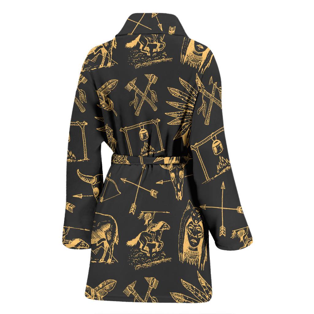American indian Gold Style Women Bath Robe-JTAMIGO.COM