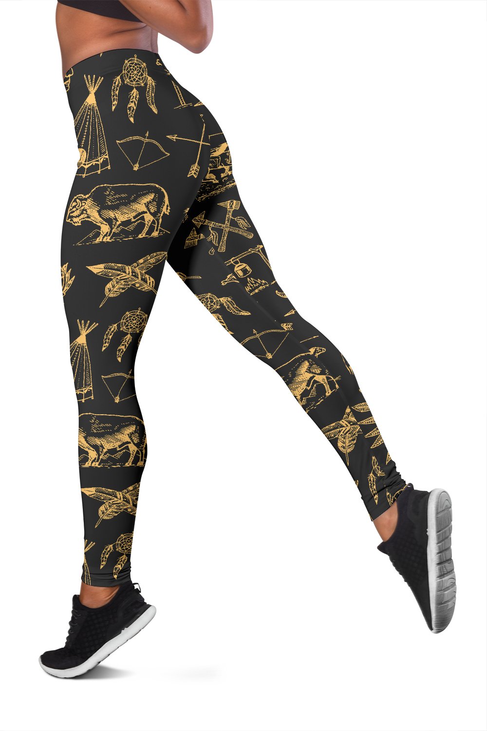 American indian Gold Style Women Leggings