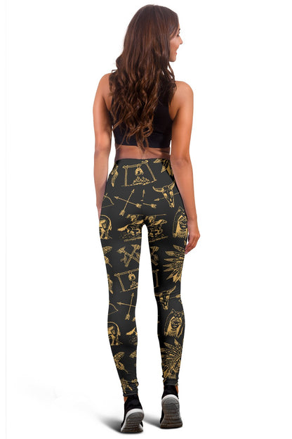 American indian Gold Style Women Leggings