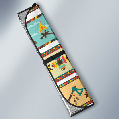 American Indian Life Pattern Car Sun Shade For Windshield