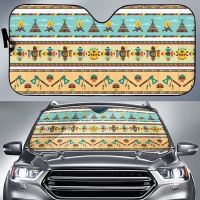 American Indian Life Pattern Car Sun Shade For Windshield