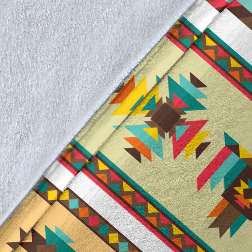 American Indian Life Pattern Fleece Blanket