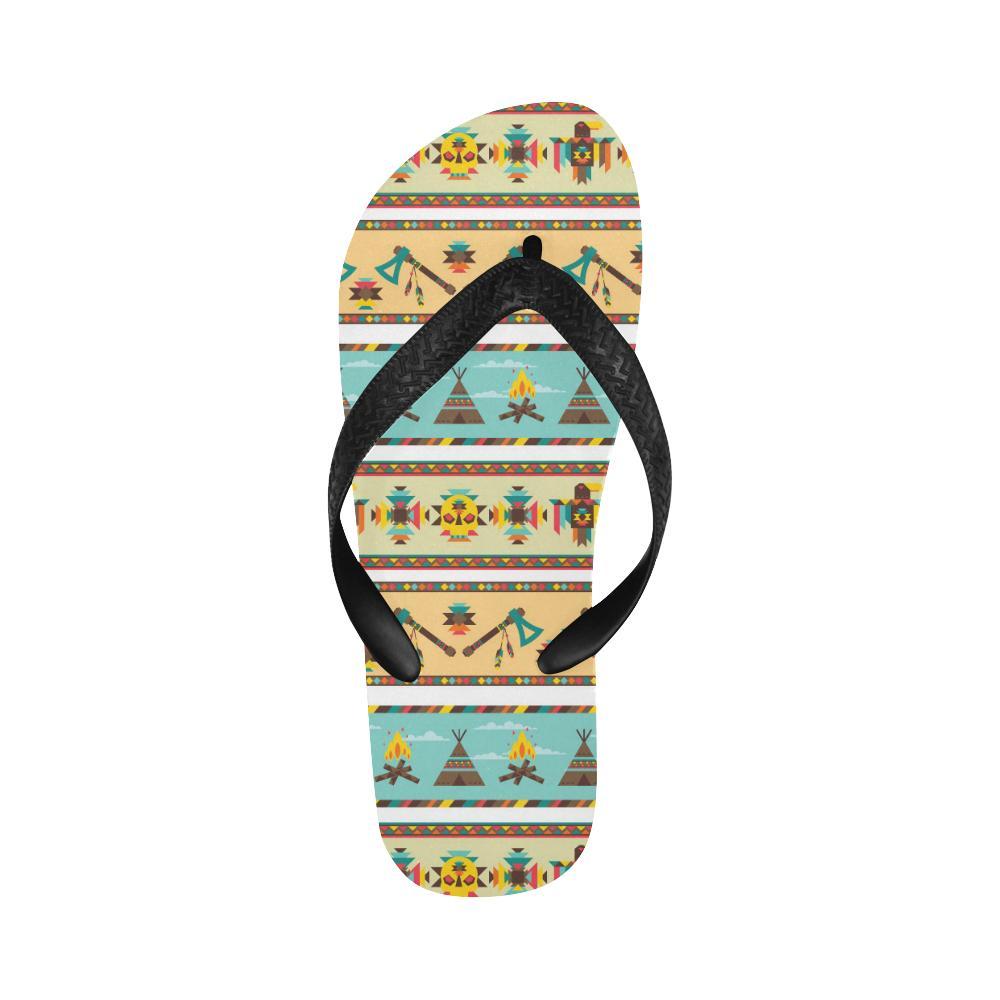 American indian Life Pattern Flip Flops-JTAMIGO.COM