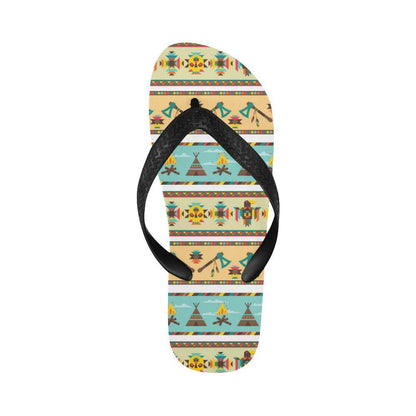 American indian Life Pattern Flip Flops-JTAMIGO.COM