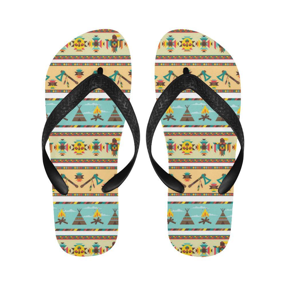 American indian Life Pattern Flip Flops-JTAMIGO.COM