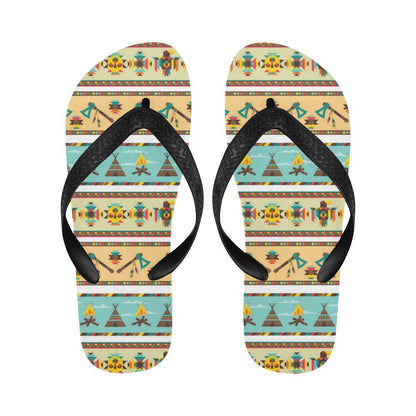 American indian Life Pattern Flip Flops-JTAMIGO.COM