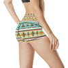 American indian Life Pattern High Waisted Spandex Shorts-JTAMIGO.COM