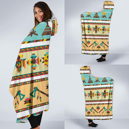 American indian Life Pattern Hooded Blanket-JTAMIGO.COM