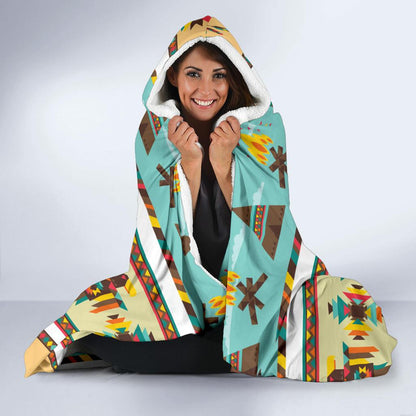 American indian Life Pattern Hooded Blanket-JTAMIGO.COM