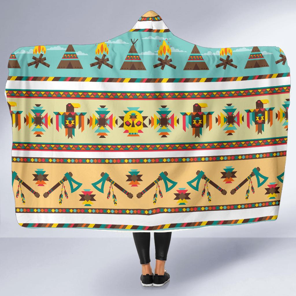 American indian Life Pattern Hooded Blanket-JTAMIGO.COM