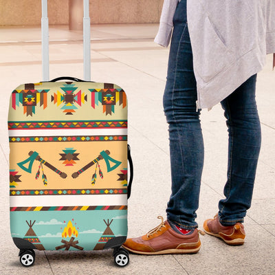 American Indian Life Pattern Luggage Cover Protector