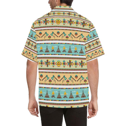 American indian Life Pattern Men Aloha Hawaiian Shirt