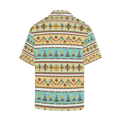 American indian Life Pattern Men Aloha Hawaiian Shirt
