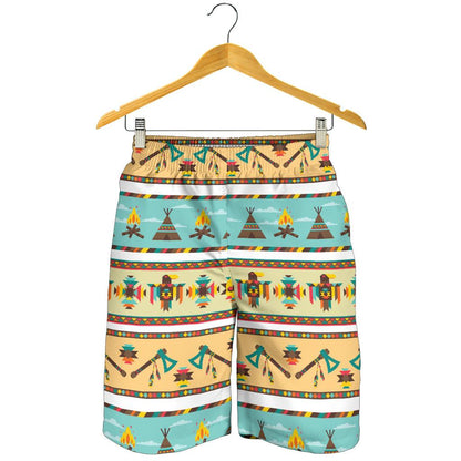 American indian Life Pattern Mens Shorts-JTAMIGO.COM
