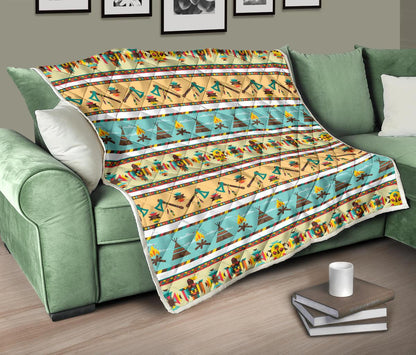 American indian Life Pattern Premium Quilt-JTAMIGO.COM