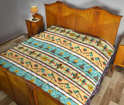 American indian Life Pattern Premium Quilt-JTAMIGO.COM