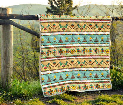 American indian Life Pattern Premium Quilt-JTAMIGO.COM