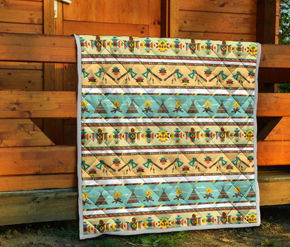 American indian Life Pattern Premium Quilt-JTAMIGO.COM