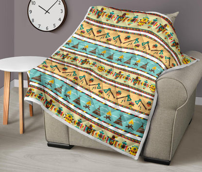 American indian Life Pattern Premium Quilt-JTAMIGO.COM