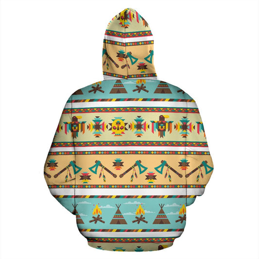 American indian Life Pattern Pullover Hoodie