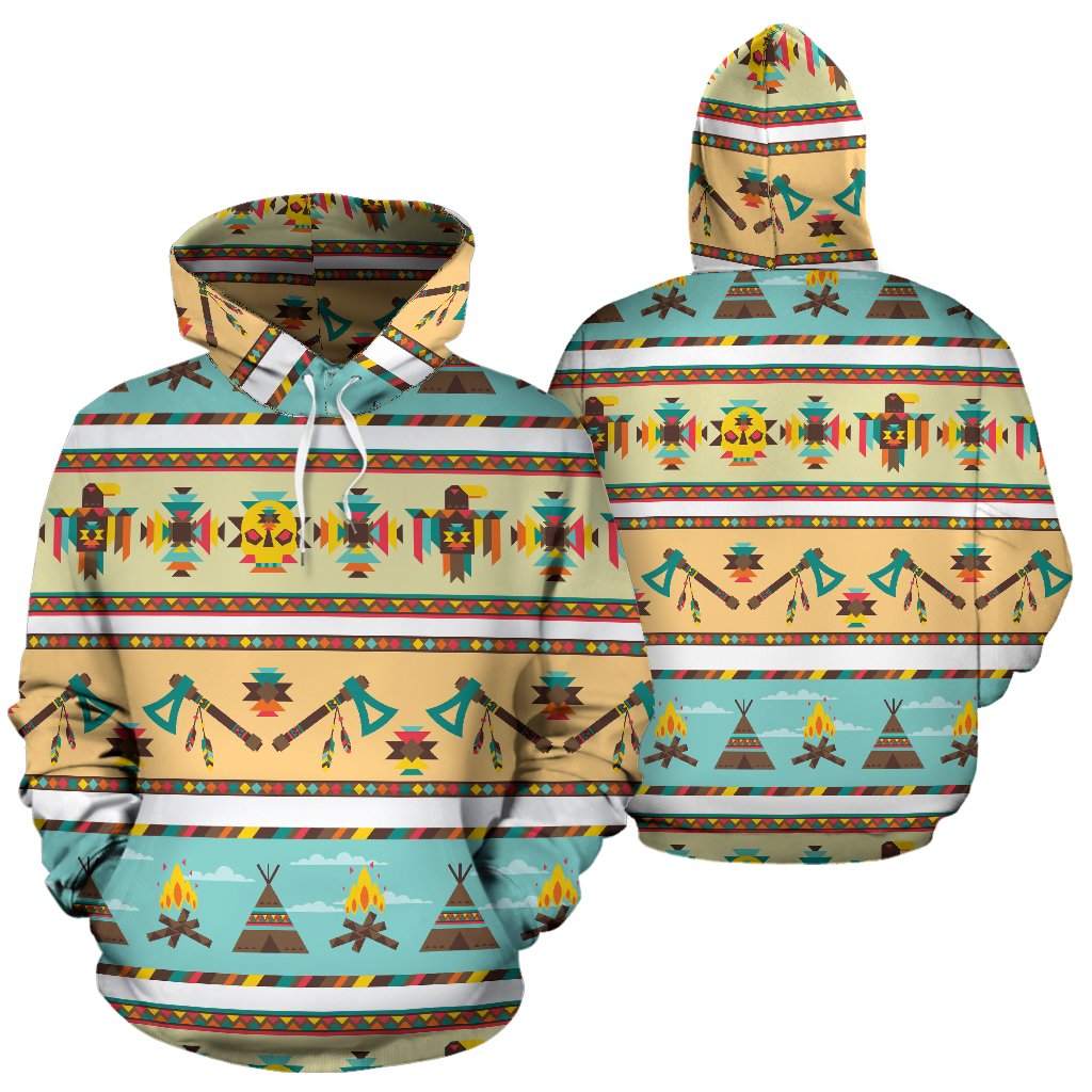 American indian Life Pattern Pullover Hoodie