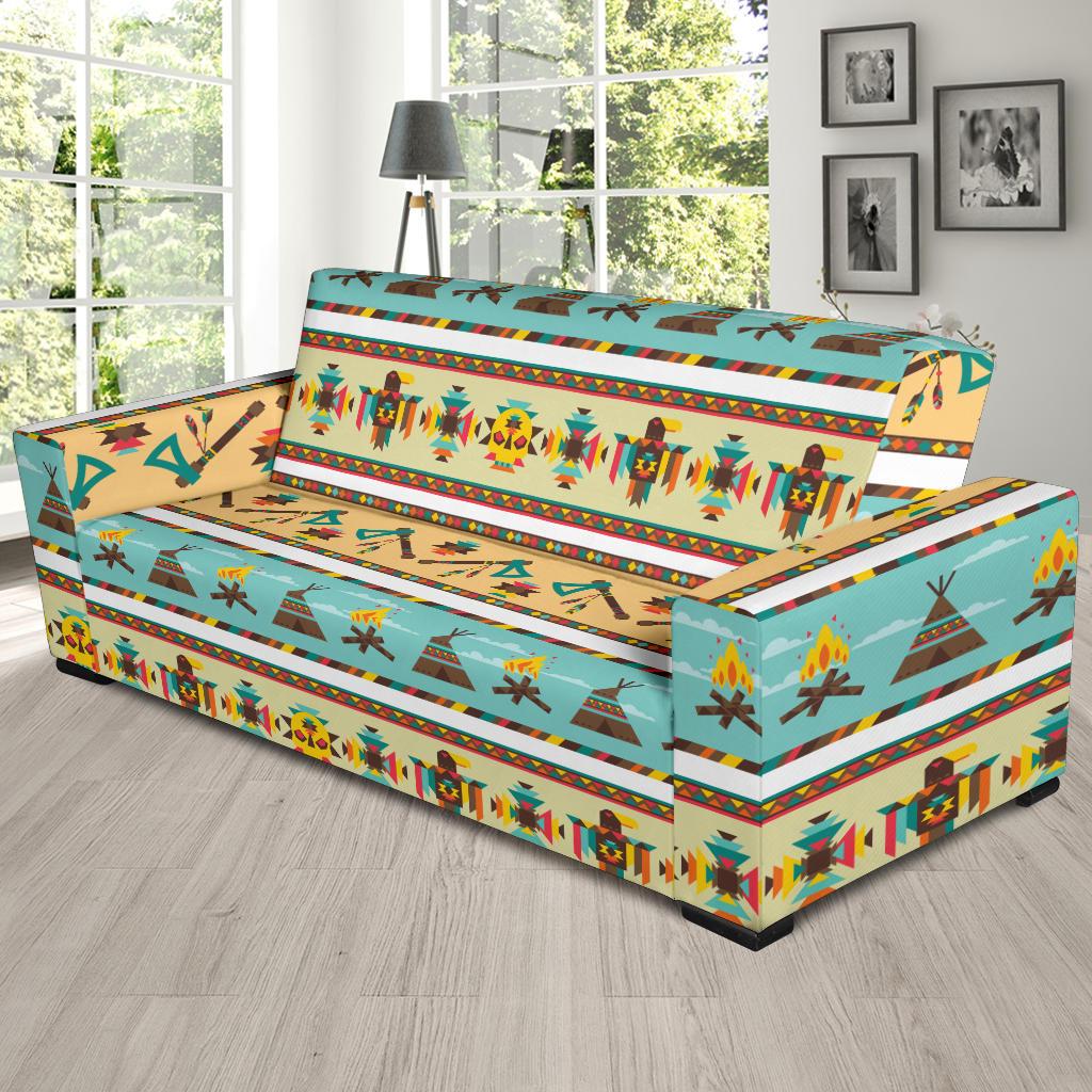 American indian Life Pattern Sofa Slipcover-JTAMIGO.COM