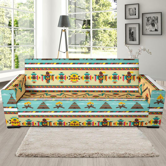 American indian Life Pattern Sofa Slipcover-JTAMIGO.COM