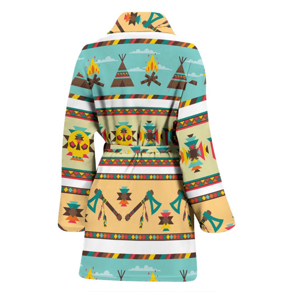 American indian Life Pattern Women Bath Robe-JTAMIGO.COM