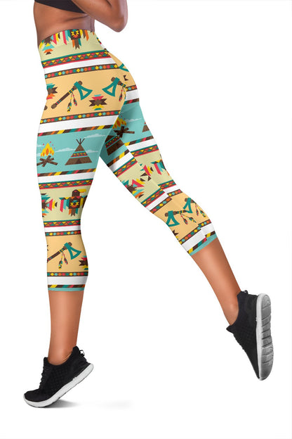 American indian Life Pattern Women Capris