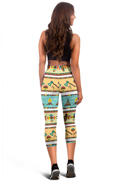 American indian Life Pattern Women Capris