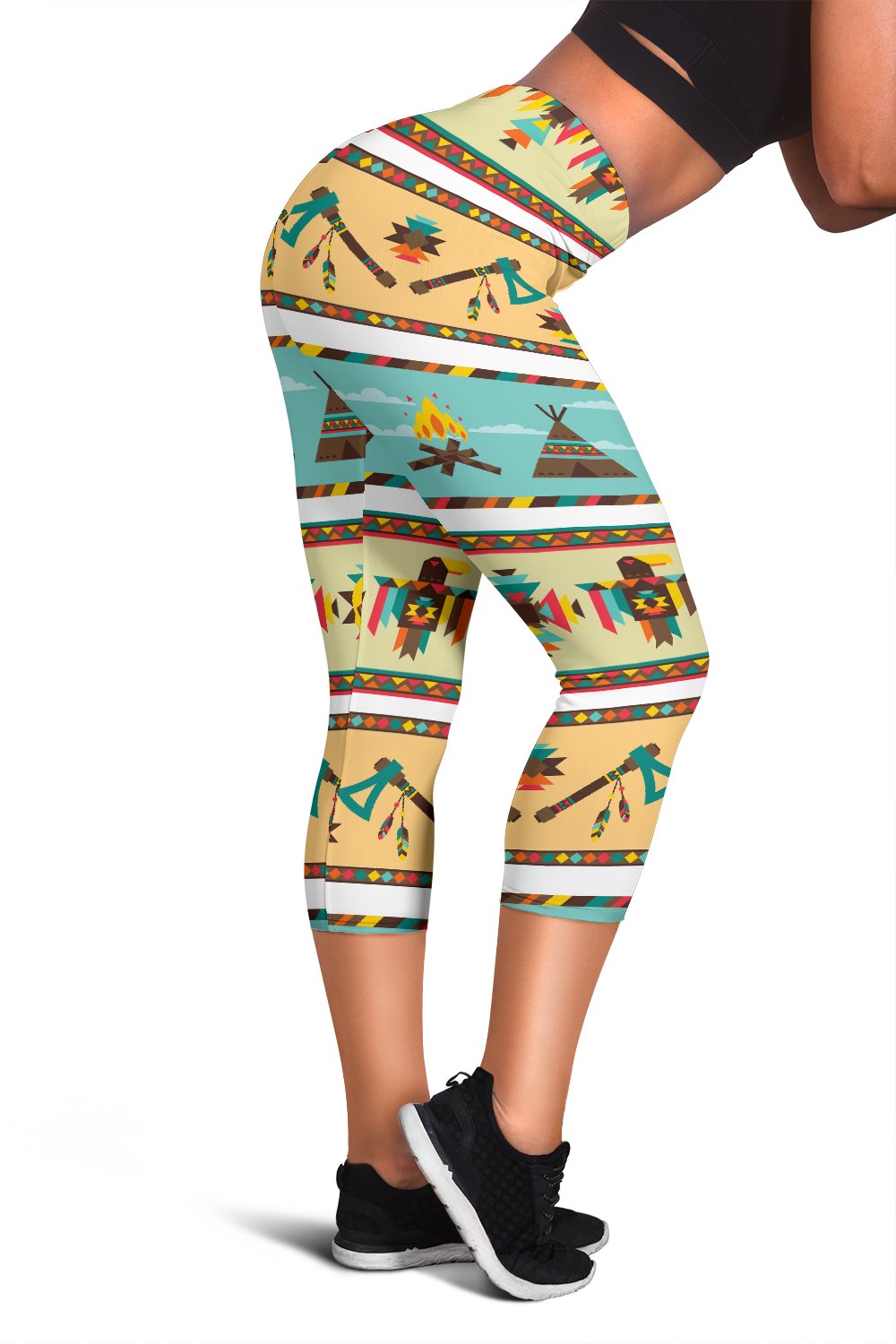 American indian Life Pattern Women Capris
