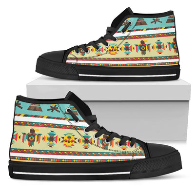 American Indian Life Pattern Women High Top Shoes