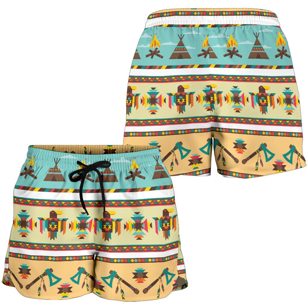 American indian Life Pattern Women Shorts-JTAMIGO.COM