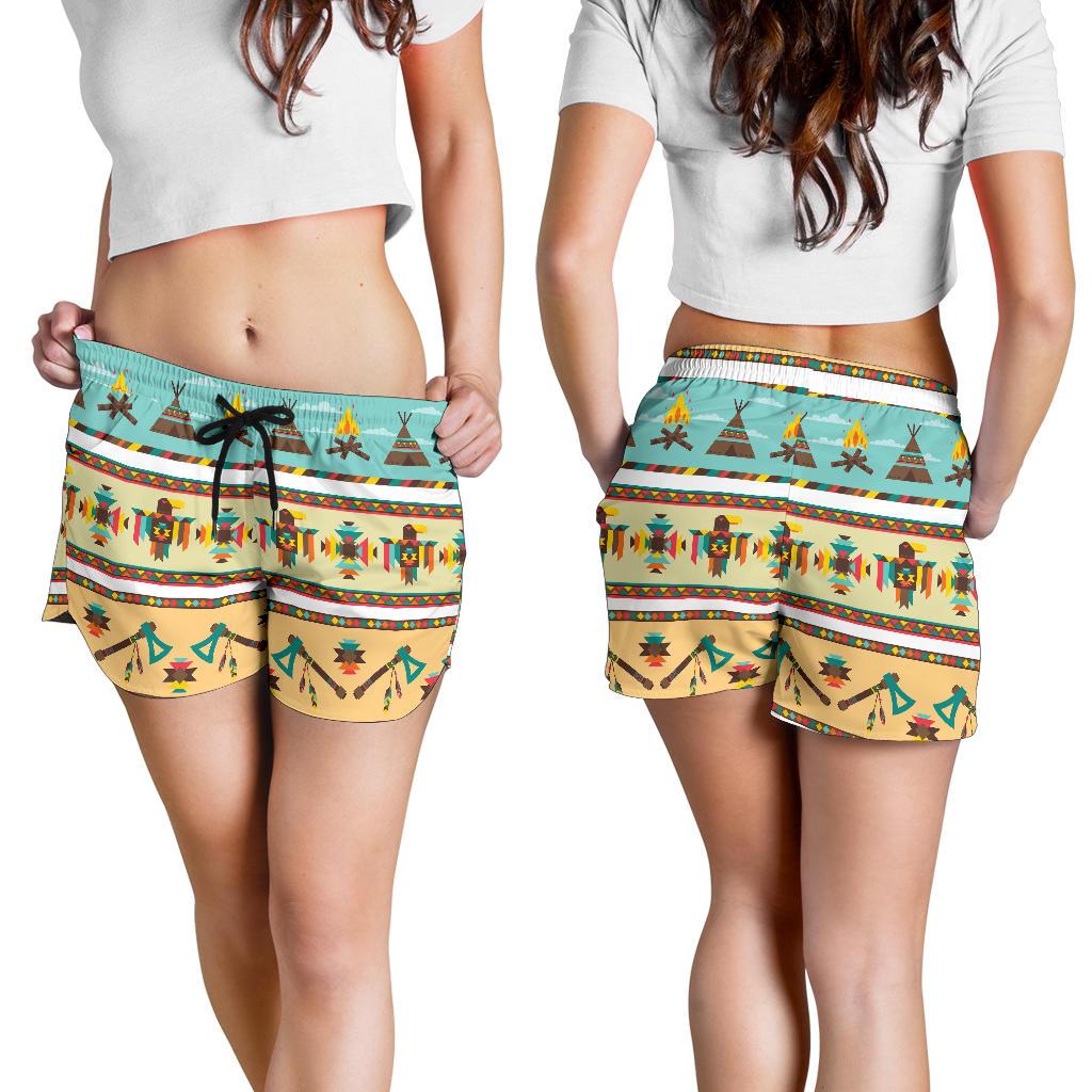 American indian Life Pattern Women Shorts-JTAMIGO.COM