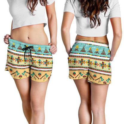 American indian Life Pattern Women Shorts-JTAMIGO.COM