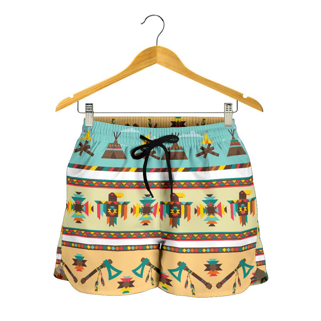 American indian Life Pattern Women Shorts-JTAMIGO.COM